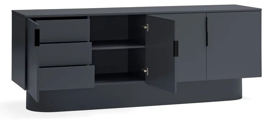 Antracitová komoda 200x77,5 cm Totem – Teulat