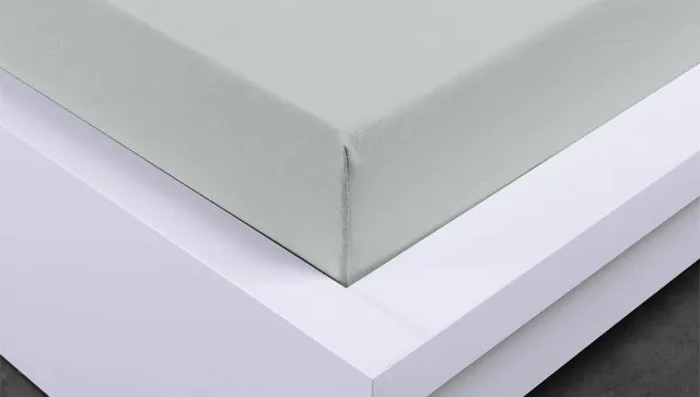 XPOSE ® Jersey prostěradlo Exclusive dvoulůžko - světle šedá 200x200 cm