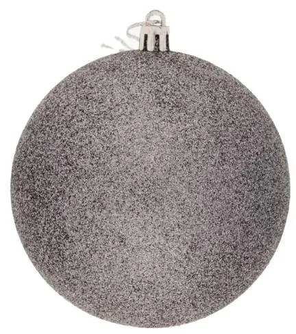 DECOLED Plastová koule, prům. 10 cm, šedá, 6x glitter