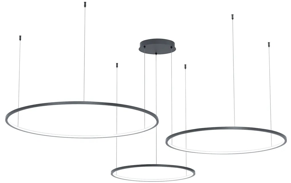 Závesné LED svietidlo Saturno, 3x LED 100w, 4000k, b