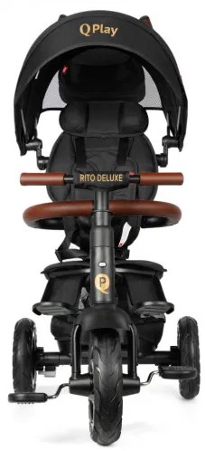 Detská trojkolka Rito Deluxe Rubber čierna