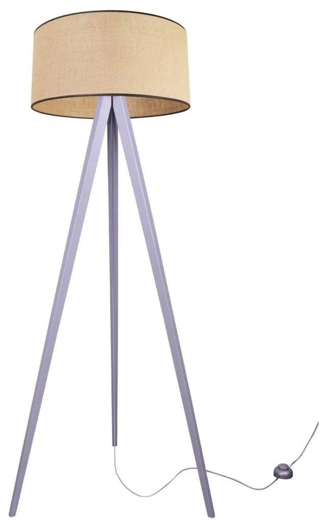Stojacia lampa Juta, 1x jutové tienidlo, (výber zo 6 farieb konštrukcie), bl