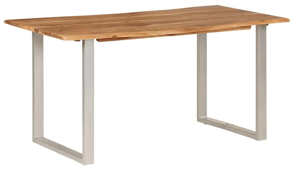 Jedálenský stôl 160x80x76 cm masívne akáciové drevo