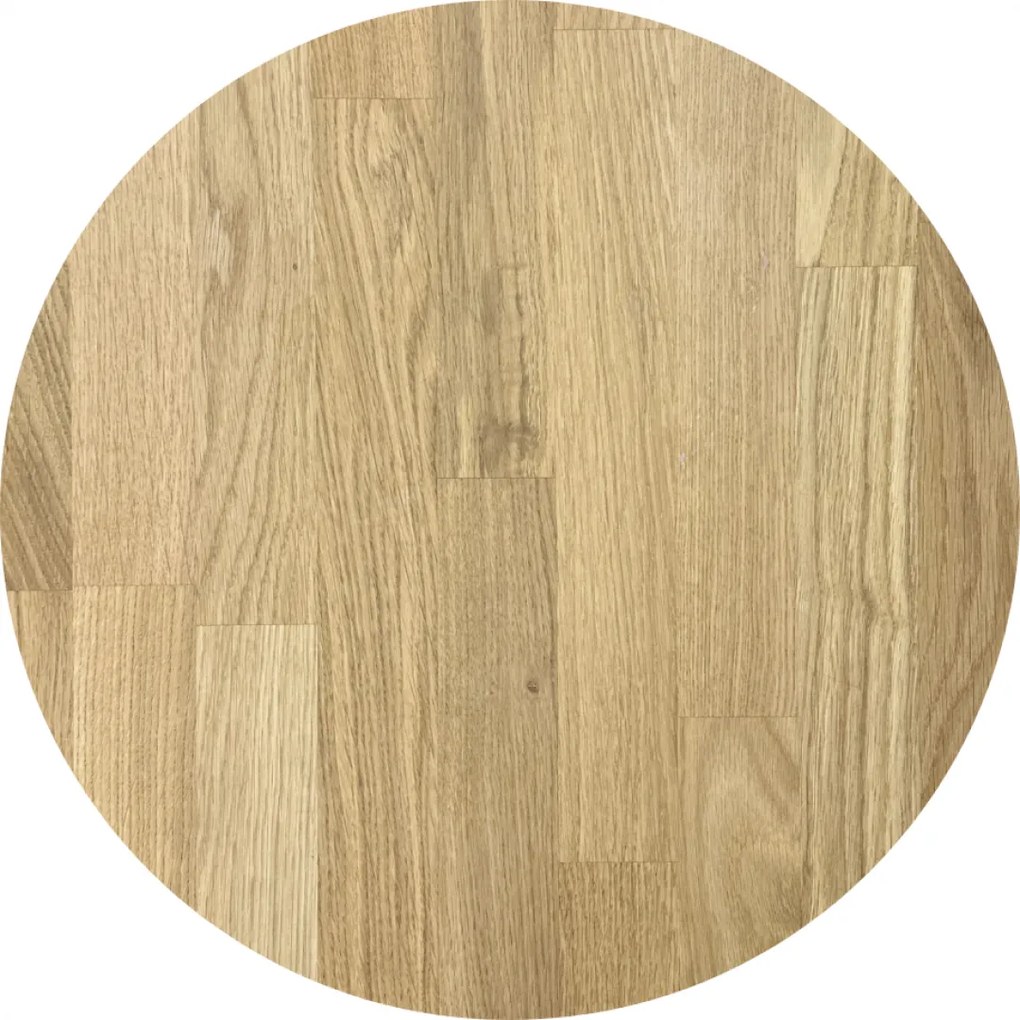 DUBLINO OAK CINK 40 MM - MASÍVNA STOLOVÁ DOSKA Ø 70 cm