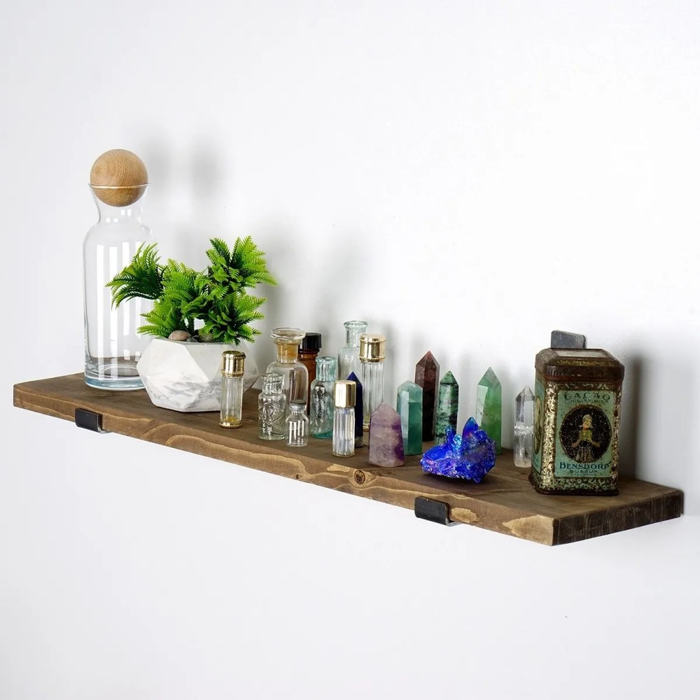 Nástenná polica LAM III 60 cm orech/čierna