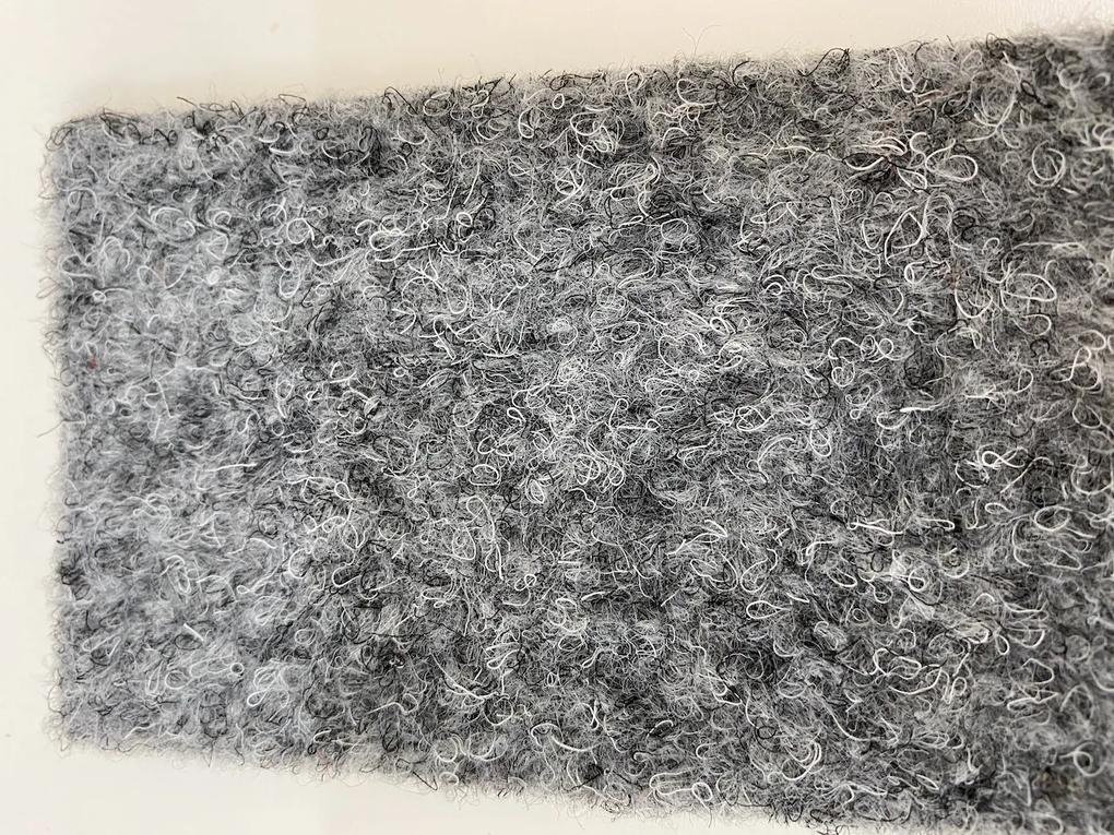 Vebe AKCIA: 76x480 cm Metrážny koberec Santana 14 sivá s podkladom resine, záťažový - Bez obšitia cm