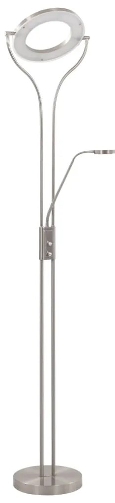 vidaXL Stojanová lampa 18 W, strieborná 180 cm, stmievateľná