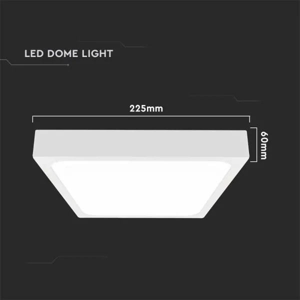 LED Kúpeľňové stropné svietidlo LED/18W/230V 6500K IP44 22,5x22,5 cm biela