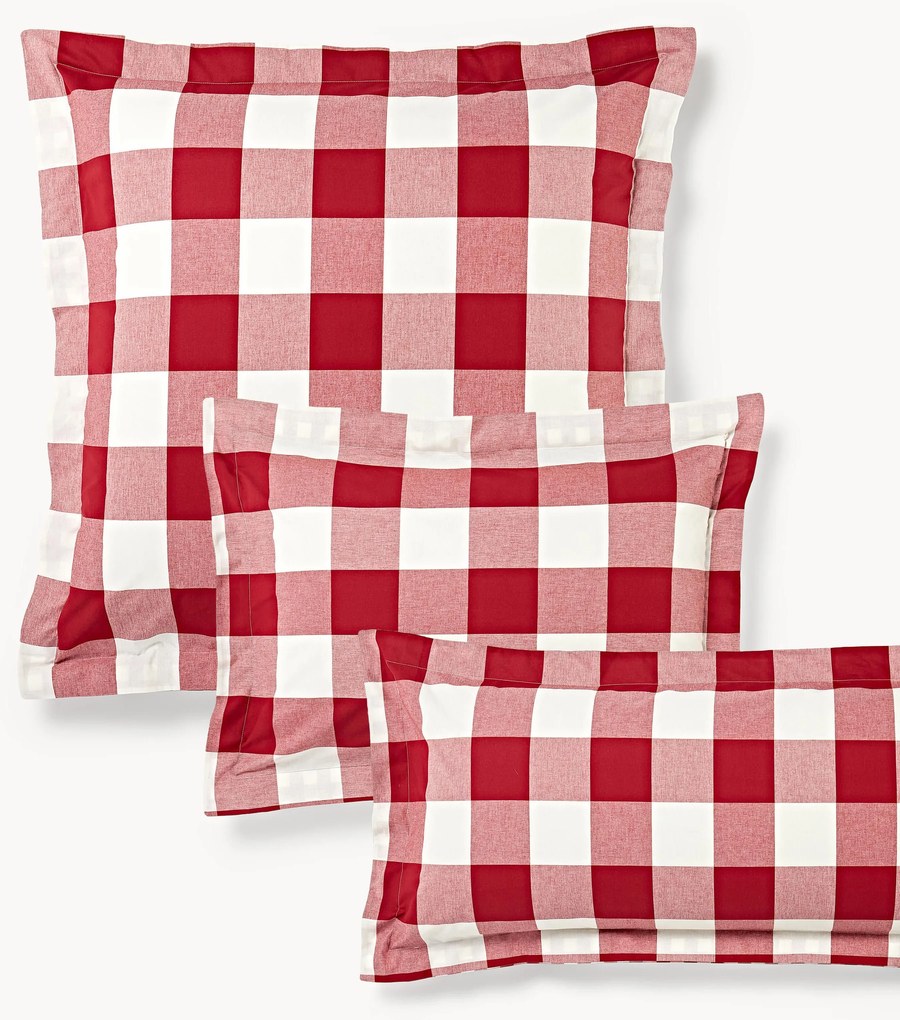 Kockovaná bavlnená obliečka na vankúš Nels