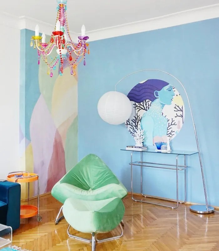 WALLCOLORS Dots Siren cool girl - tapeta POVRCH: Prowall Concrete