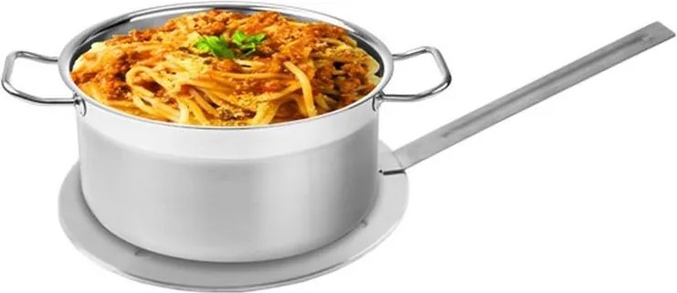 Podložka na indukciu nerez s odnímateľnou rukoväťou pr. 20 cm