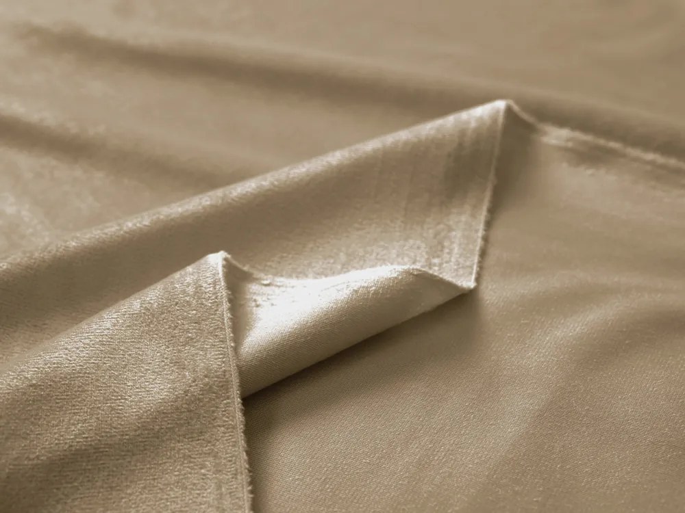 Biante Zamatový záves Velvet Prémium SVP-026 Kávovo béžový 135x210 cm