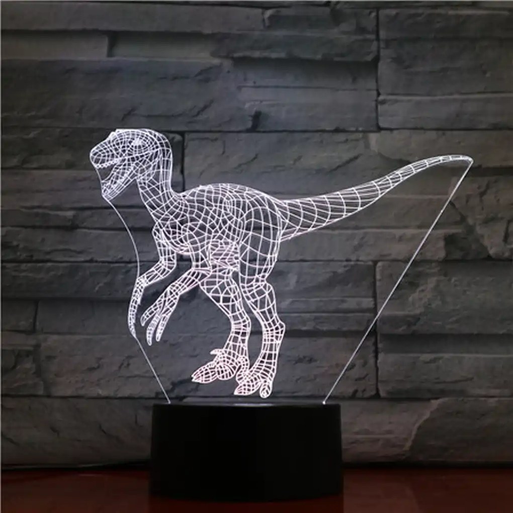 3Dmix 3DL-SL010 – 3D LED nočná lampa - T-rex (Solar)