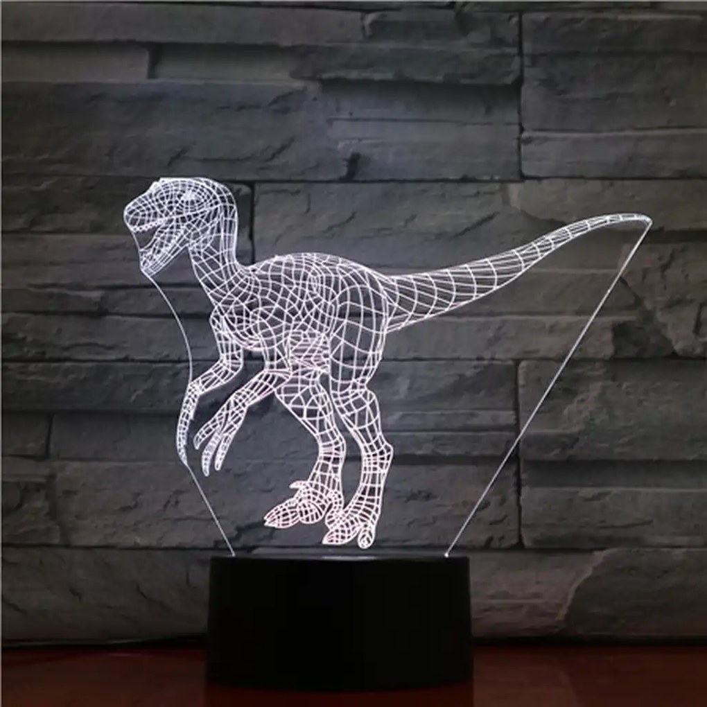 3Dmix 3DL-WD010 - 3D LED nočná lampa 3Dmix 3DL-WD - T-rex (Wood)