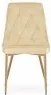 Set 2 stoličiek IMOLA - svetlý béžový zamat / nohy vo farbe dreva