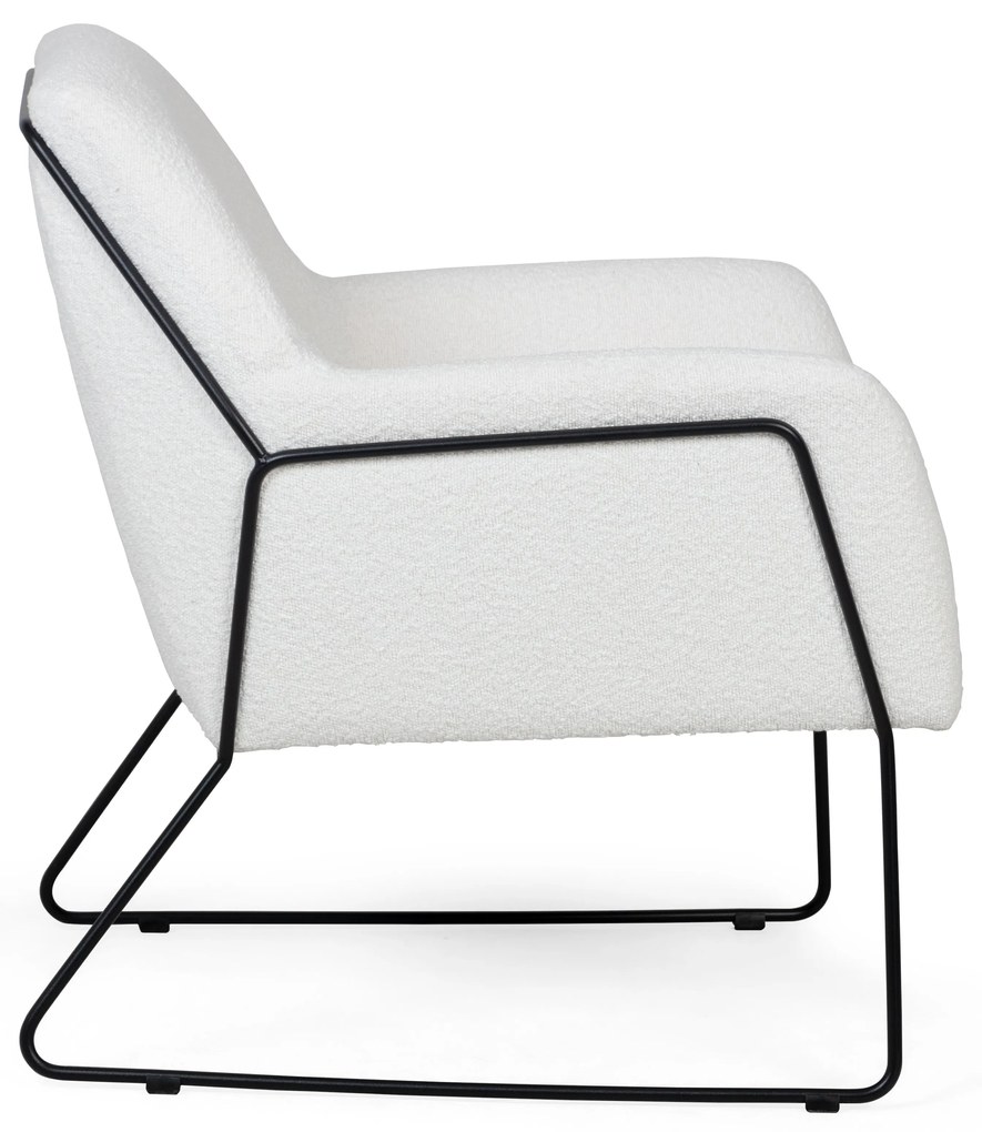 Biele designové kreslo MILAN