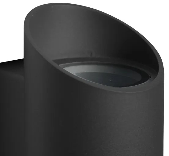 Nordlux - Vonkajšie nástenné svietidlo NICO 2xGU10/35W/230V IP54 čierna