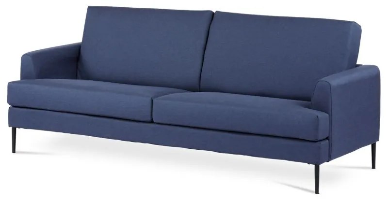 Luxusná trojmiestna sedačka v nadčasovom dizajne v modrej látke
