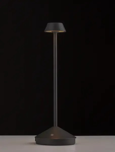 Vonkajšia stolová lampa Lumo tmavá sivá