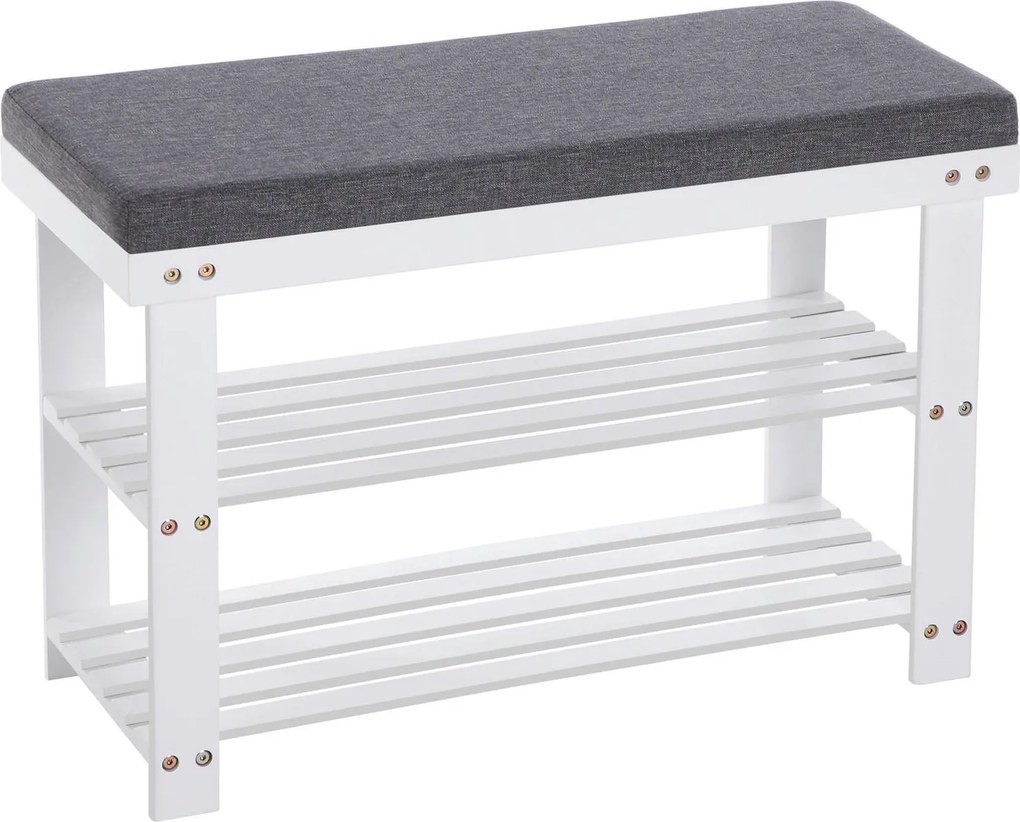 XXXLutz REGÁL NA TOPÁNKY, biela, farba jaseňa, 71/49/29 cm - Online Only drobný nábytok - 002543035701