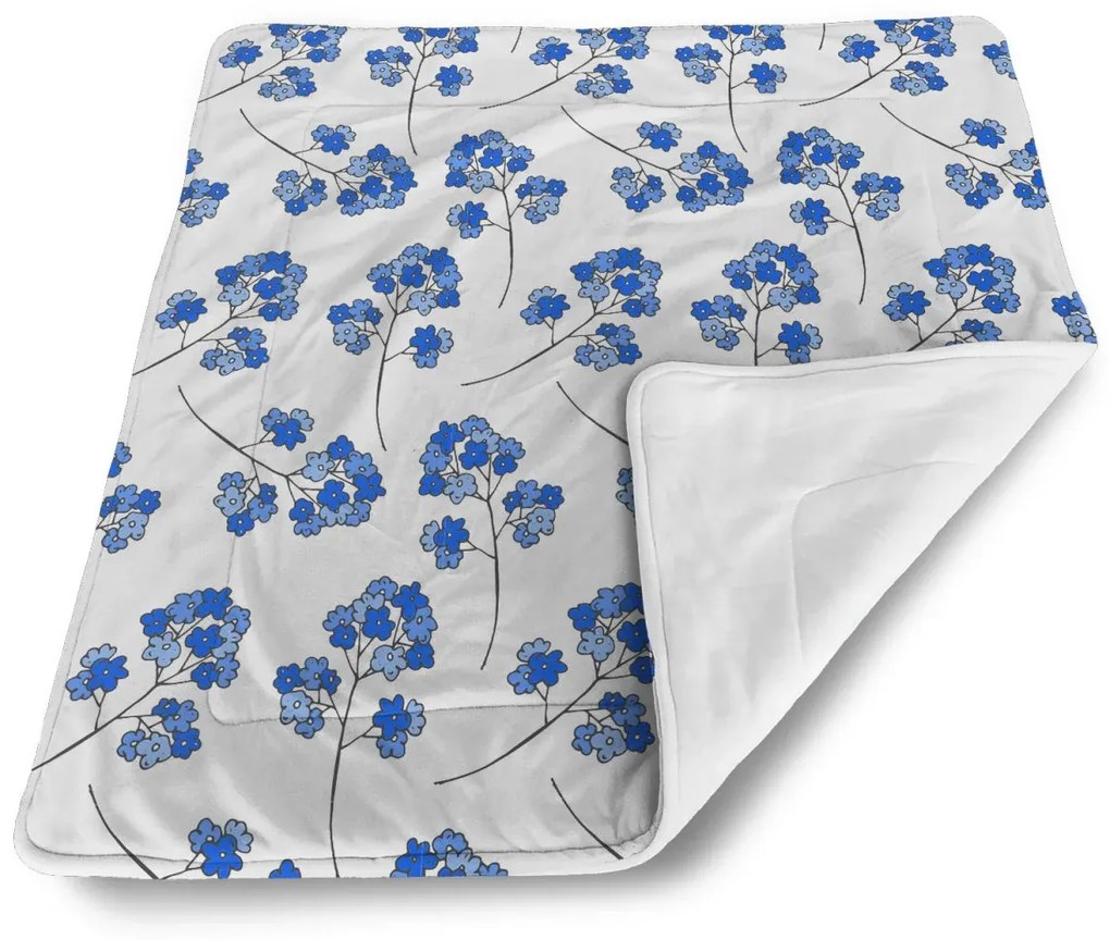 Sablio Deka pre bábätko Modré kvietie - 90x120 cm