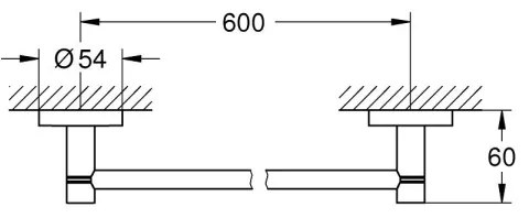 GROHE 41178DC0 - Držiak na osušky START 654 mm nerez