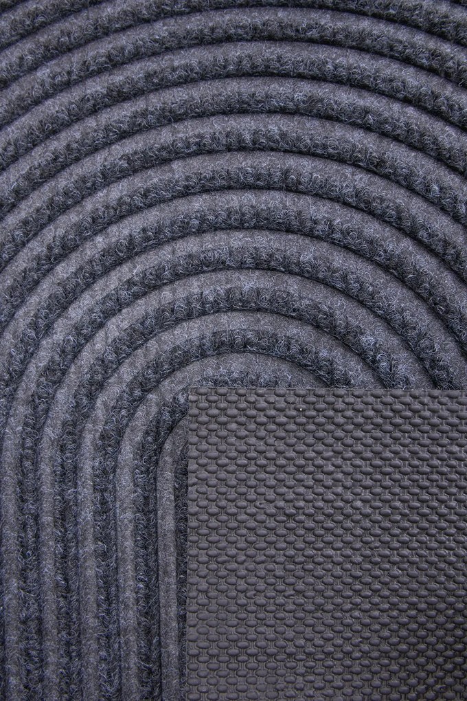Textilná rohožka EMBOSSED T-025 TMAVOSIVÁ rozmer: 40x60 cm