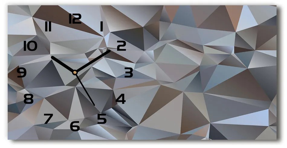 Vodorovné Sklenené hodiny na stenu Abstrakcie trojuholníky pl_zsp_60x30_f_93268877