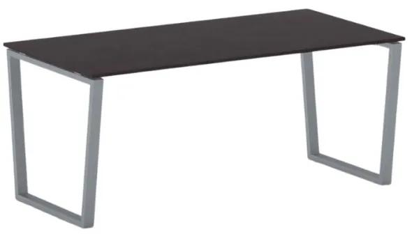 Kancelársky stôl PRIMO IMPRESS, sivostrieborná podnož, 1800 x 900 mm, wenge