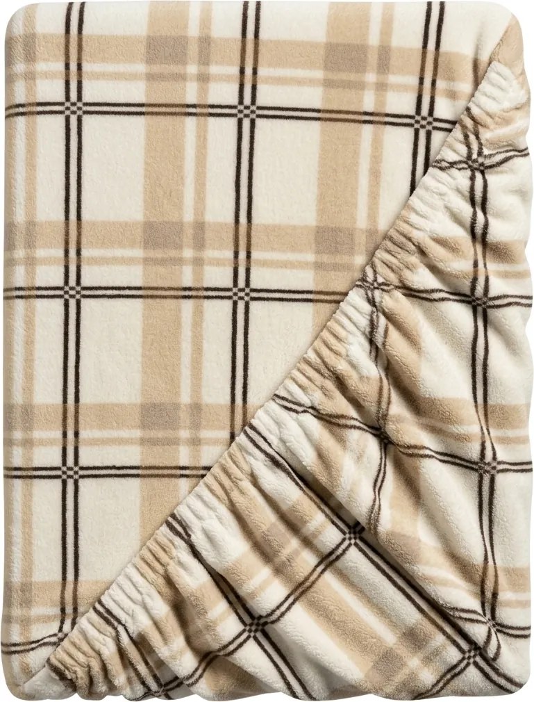 Plachta mikroplyš PLAID 200x200 cm krémová