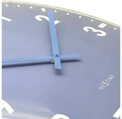 Nástenné hodiny NeXtime Duomo Ø50 cm modré