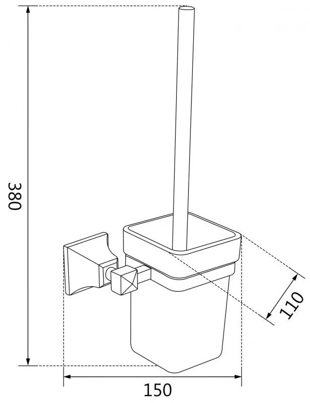 Mexen príslušenstvo, Dalia záchodová wc kefa, chrómová, 7017350-00