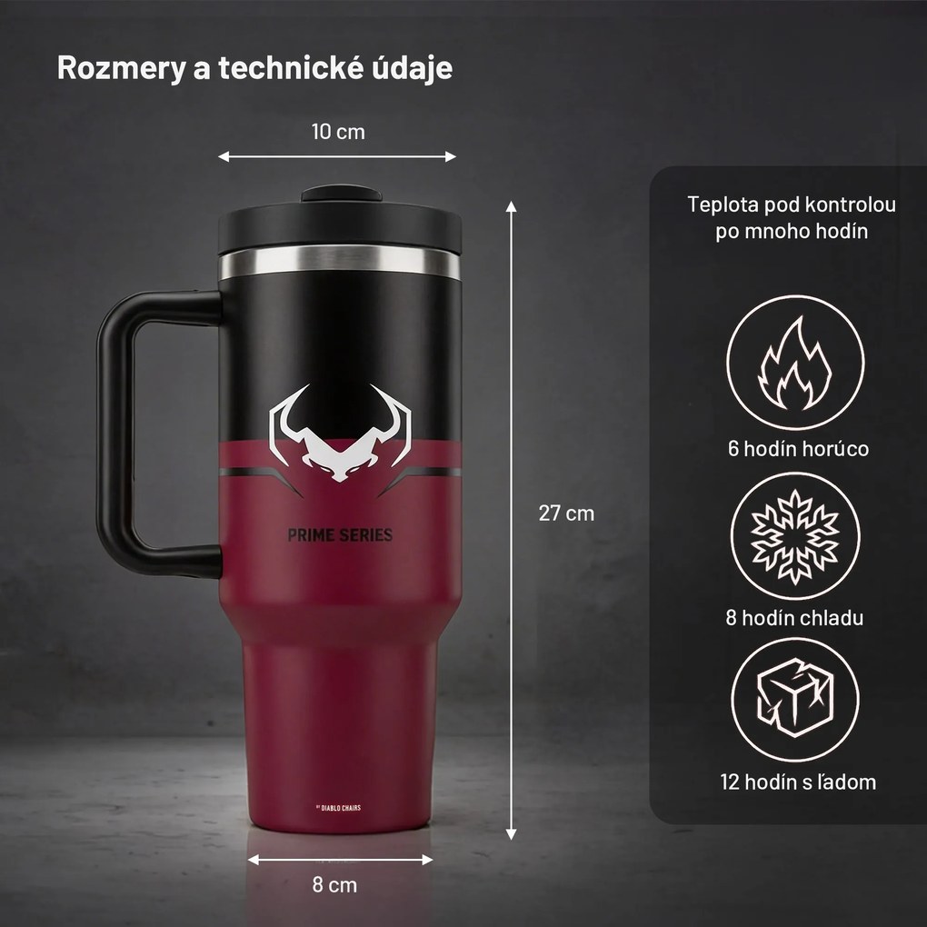 Termohrnček s rukoväťou červený Diablo Bloody Mary