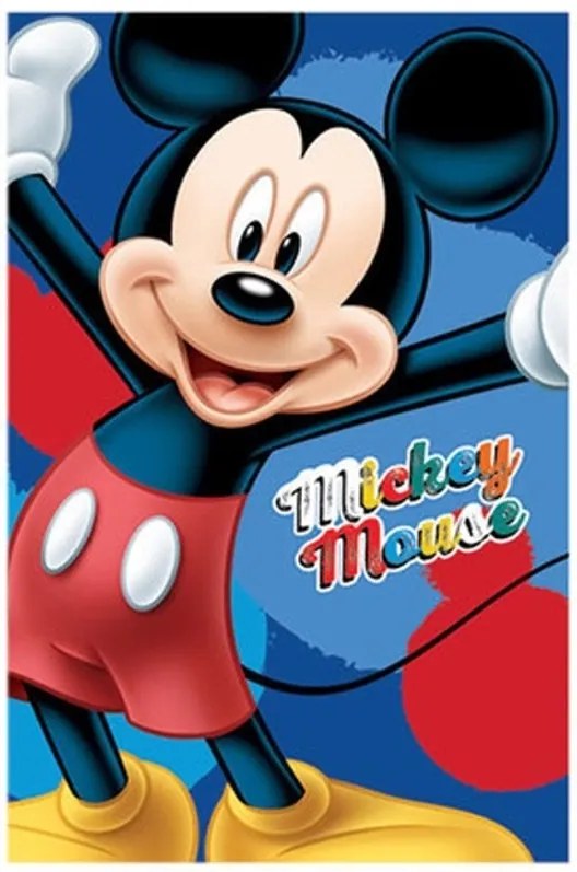 Detská fleecová / flísová deka Mickey Mouse - Disney - 100 x 140 cm