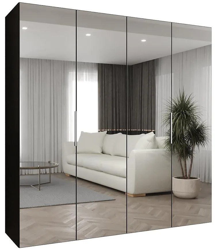 Skriňa Marbella III 200 čierna/strieborný