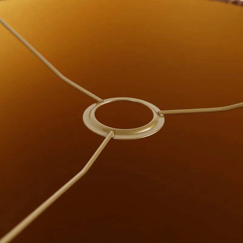 Zamatový tienidlo červený s motívom páva 40/40/40 vnútri zlatý