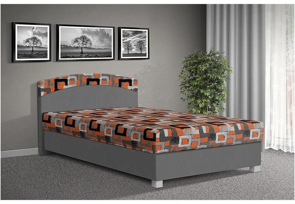 Nabytekmorava Čalúnená posteľ s úložným priestorom Aurelie 140x200cm čalúnenie: Béžová / Mega 023 svetlá