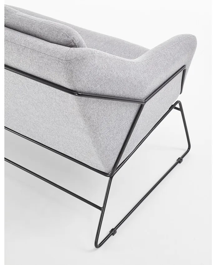 Pohovka Soft II XL, dvojsedák, sivá / čierna