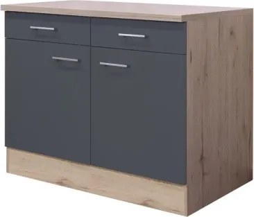 Dolná kuchynská skrinka Tiago US100, dub san remo/šedá, šírka 100 cm%
