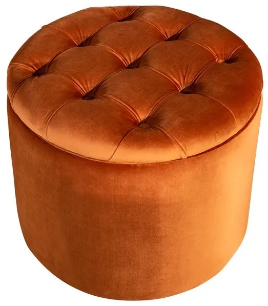 Dizajnová taburetka Rococo 50 cm hrdzavo-hnedá