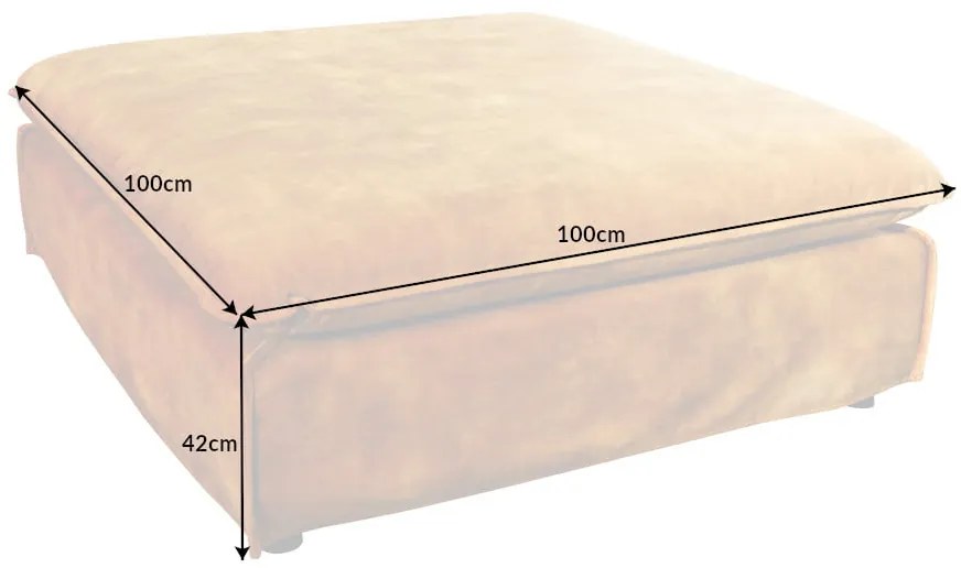 Taburetka Heaven 100cm horčicovo žltý zamat