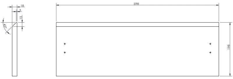 Mexen Rivel, kúpeľňová skrinka 60 cm s umývadlom Vela, 1 zásuvka, drážkovaná, biela matná, 91A20-06023-1-BF01-W23M01