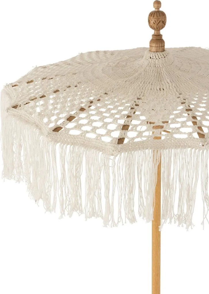 Prírodný drhaný slnečník na stôl Macrame - ∅65*95 cm