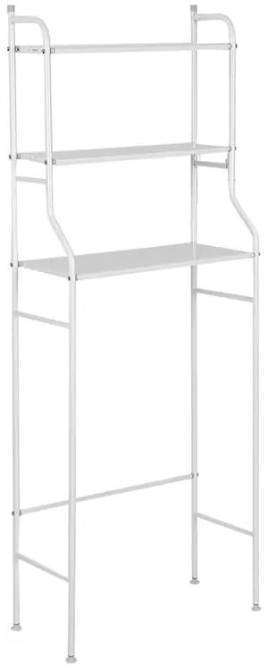 VERK GROUP Polica / regál nad záchod, do kúpeľne, biela, 153 x 45 x25 cm