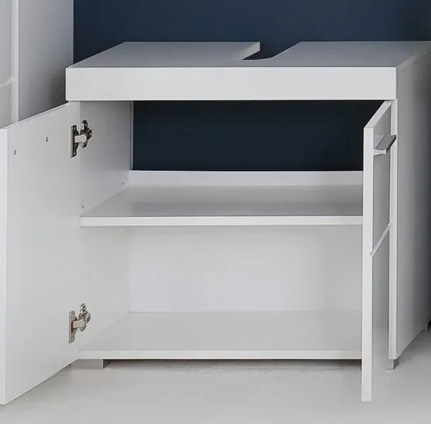 Kúpeľňová skrinka pod umývadlo Amanda 301, lesklá biela
