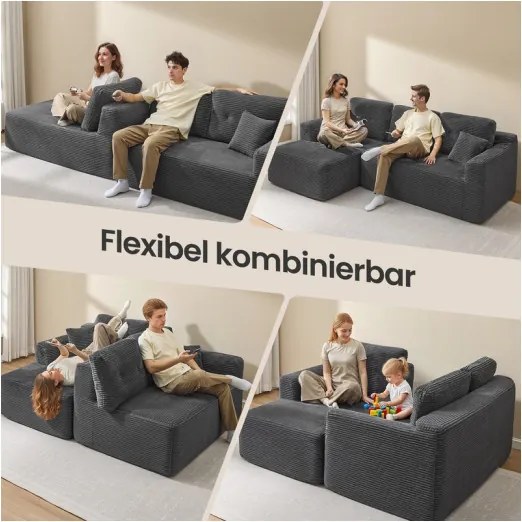 Modulárna rohová sedačka LCS183GN01 sivá