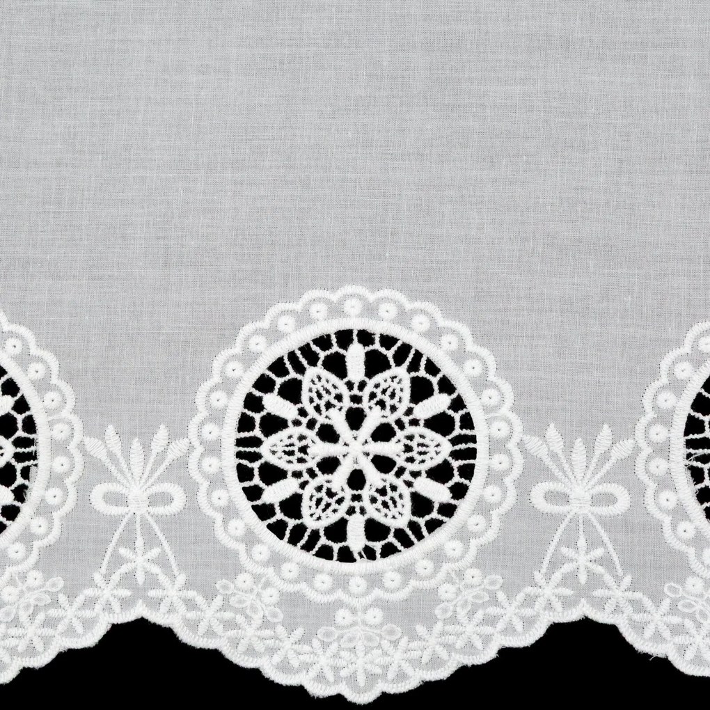 KRÁTKA ZÁCLONA NA PÁSKE LILA 150X70 CM BIELA