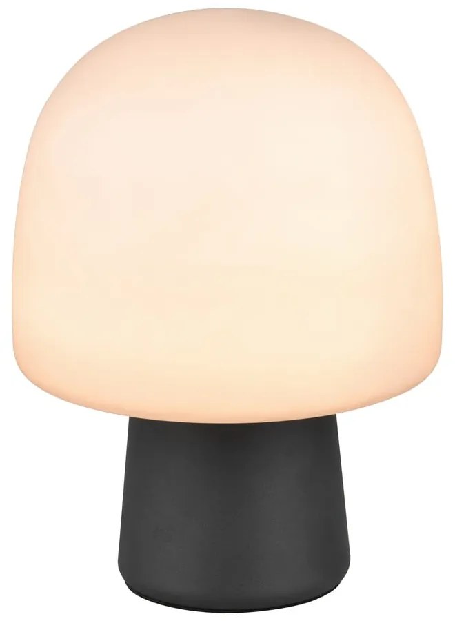 Čierno-biela stolová lampa so skleneným tienidlom (výška 27 cm) Steen – Trio