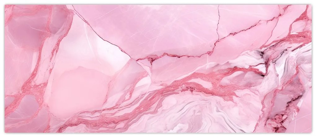 Obraz - Ružový mramor (120x50 cm)