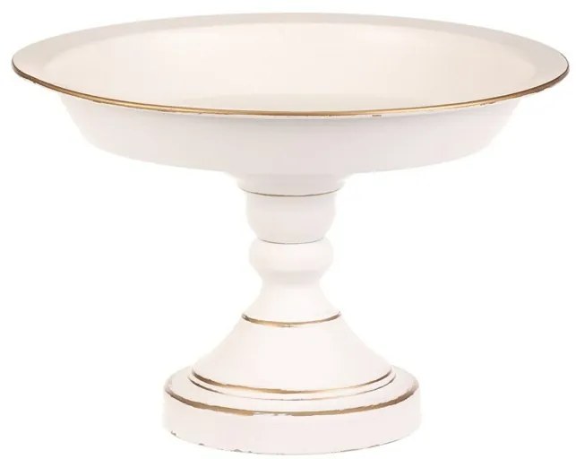 Aranžovacia kovová misa na stojane 20 cm, biela, 20 CM